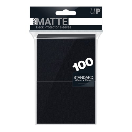 TCG Accessories - ULTRA PRO 100 Deck Protector Sleeves PRO-Matte Standard - Black