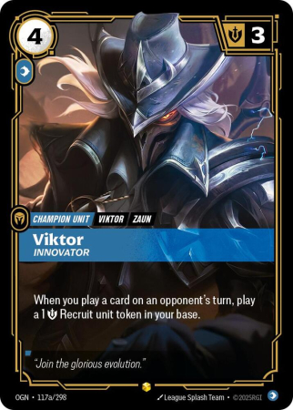 Cartonase - Viktor, Innovator (V.2 - Showcase) OGN117 - NM | Riftbound Origins