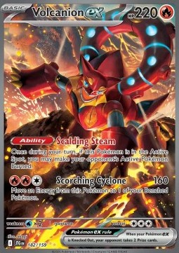 RAW Cards - Volcanion ex (JTG182) - NM | Pokemon Journey Together