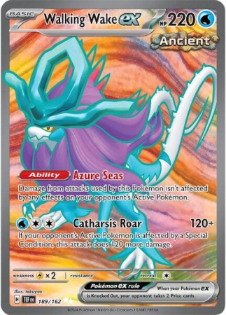Pokemon SV: Temporal Forces - Walking Wake ex (TEF189) - NM | Pokemon Temporal Forces