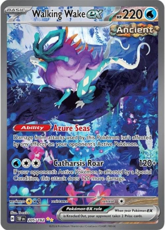 RAW Cards - Walking Wake ex (TEF205) - NM | Pokemon Temporal Forces