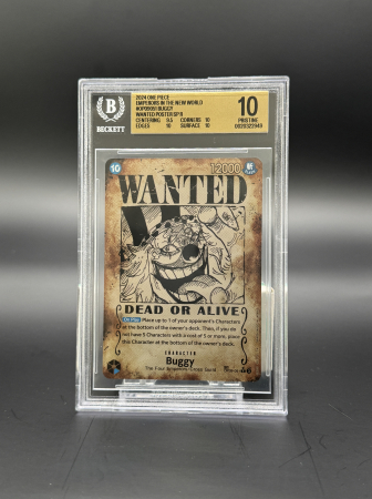 BGS Cards - WANTED Buggy (OP09-051) (V.3) - Graded BGS 10 [PRISTINE] | One Piece: Emperors in the New World