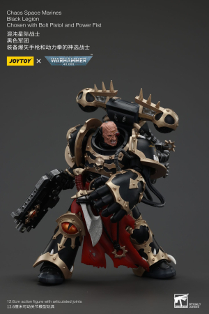 Warhammer 40k Actionfigur Chaos Space Marines Black Legion Chosen with Bolt Pistol and Power Fist 20 cm [6]