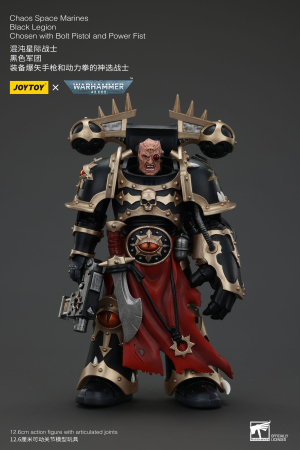 Figurine - Warhammer 40k Actionfigur Chaos Space Marines Black Legion Chosen with Bolt Pistol and Power Fist 20 cm