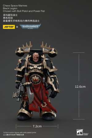 Warhammer 40k Actionfigur Chaos Space Marines Black Legion Chosen with Bolt Pistol and Power Fist 20 cm [9]