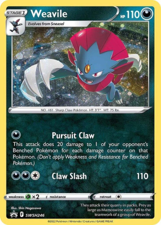RAW Cards - Weavile (SWSH246) - NM | Pokemon SWSH Black Star Promos