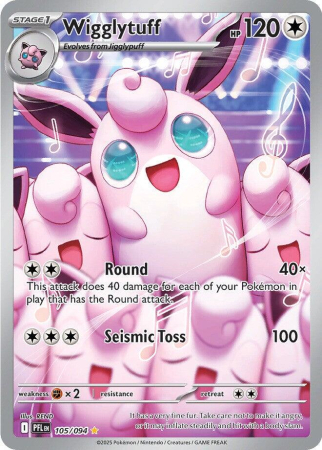 RAW Cards - Wigglytuff (PFL105) - NM | Pokemon Phantasmal Flames
