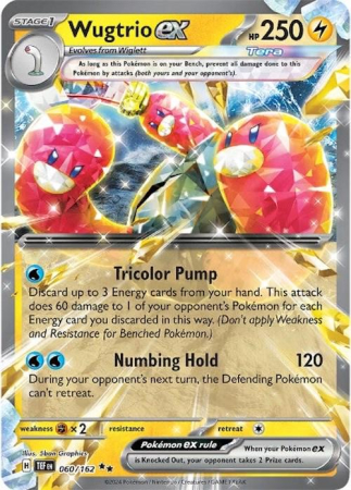 Pokemon SV: Temporal Forces - Wugrio ex (TEF060) - NM | Pokemon Temporal Forces
