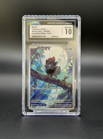 CGC Cards - Zorua (WHT 142) | Graded CGC 10 [GEM MINT] - Pokemon White Flare
