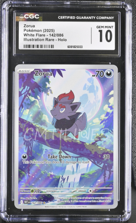 GRADED Cards - Zorua (WHT 142) | Graded CGC 10 [GEM MINT] - Pokemon White Flare