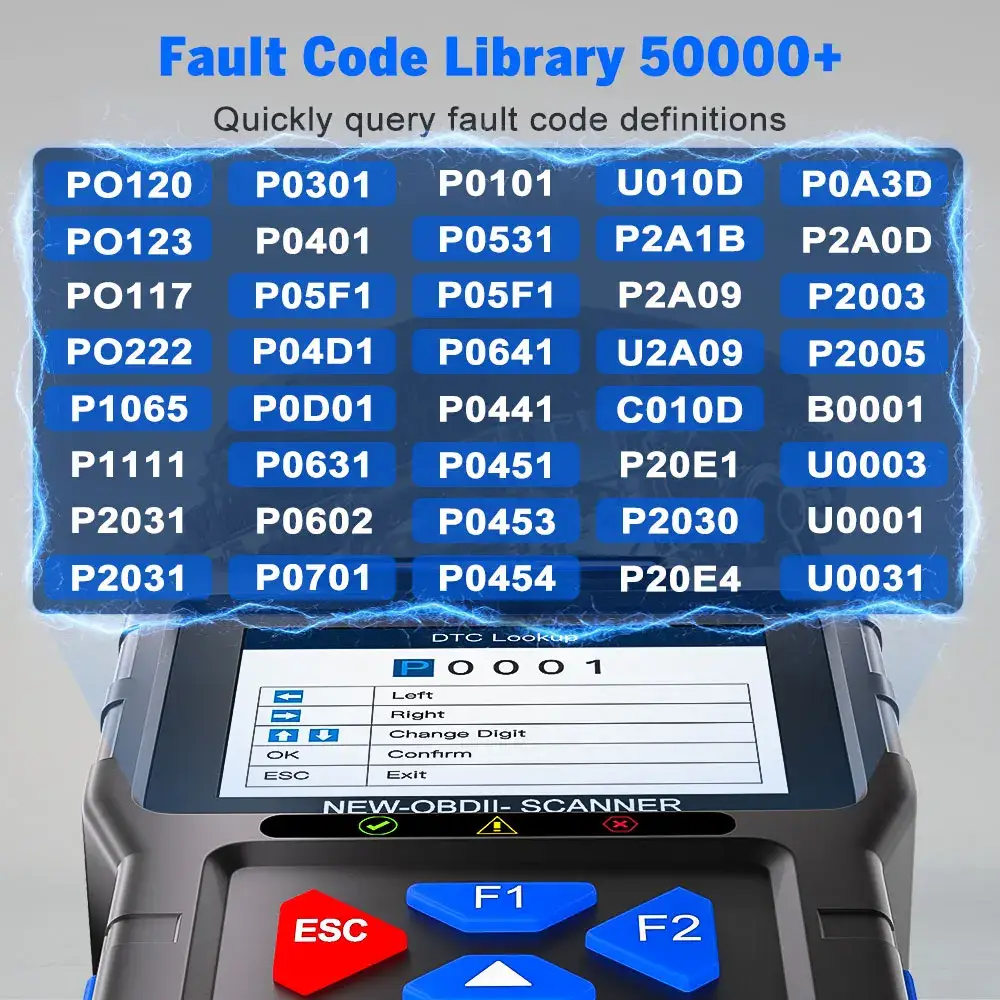 Scanner Auto OBD2 JF700 PRO – Test Baterie, Citire DTC, Live Data, 2.8” TFT, Multi-Language [9]