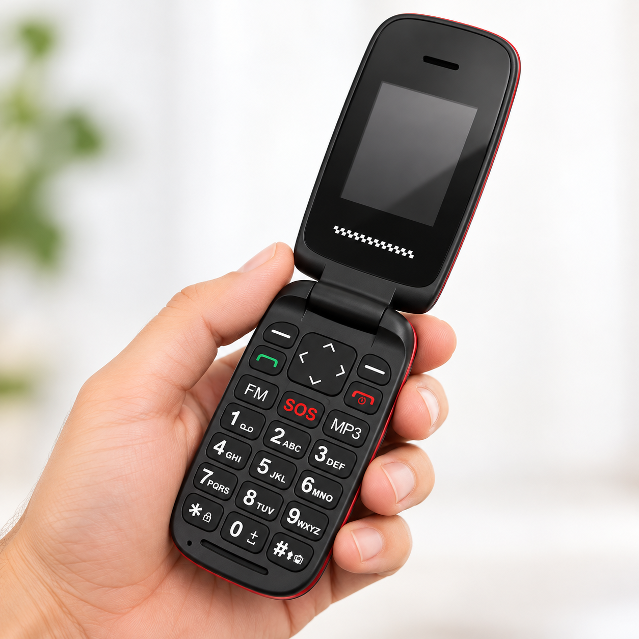 Telefon seniori Uleway R341 cu clapetă, negru, tastatură fizică și ecran de 1,77 inch [3]