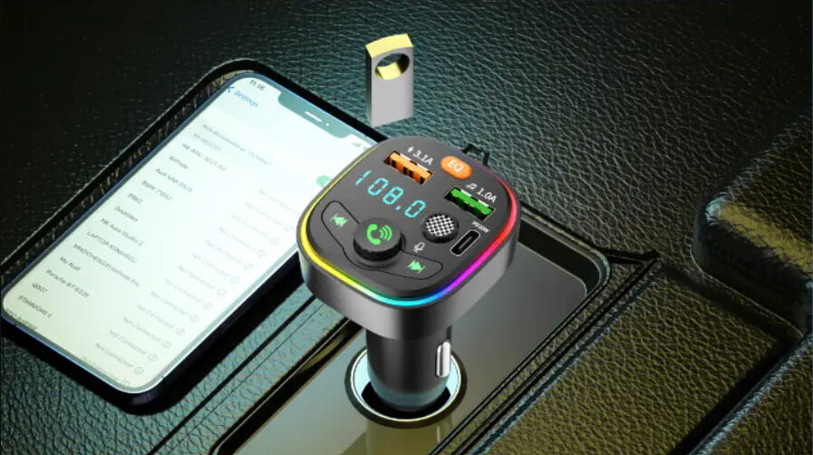 Modulator FM Auto Bluetooth VALVIRTALEX® Q6 cu LED și Încărcare 20W [2]