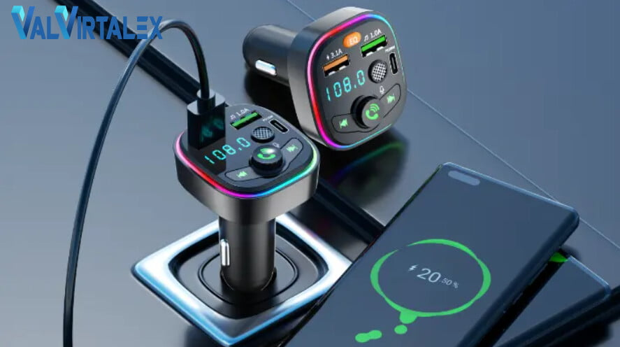 Modulator FM Auto Bluetooth VALVIRTALEX® Q6 cu LED și Încărcare 20W [4]