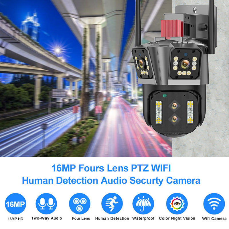 Cameră Supraveghere Wi-Fi ValVirtalex 6K cu 4 Lentile și Zoom Hibrid 10X [2]