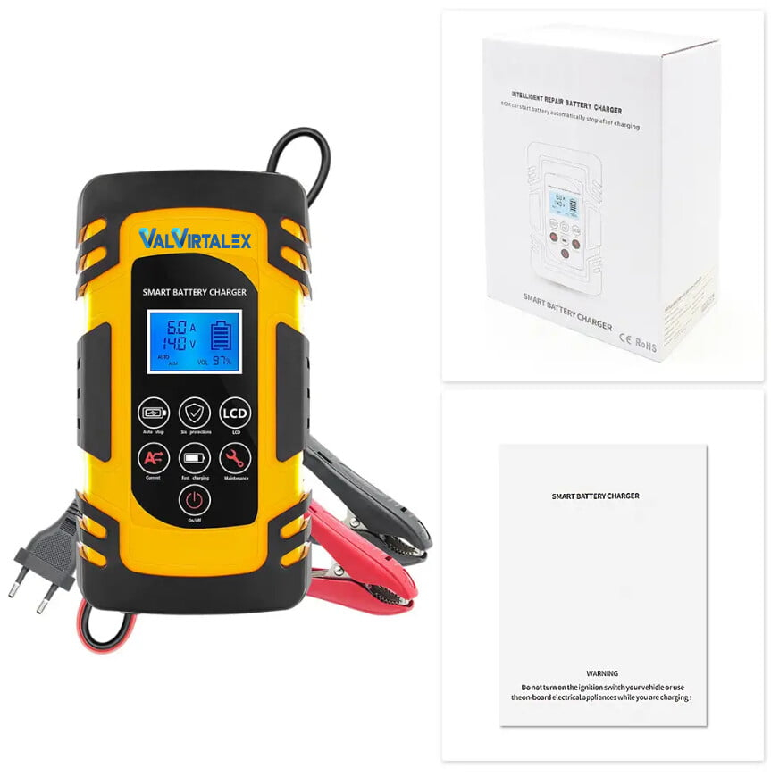 Redresor baterie auto Valvirtalex 12/24V cu LCD și protecție automată [2]