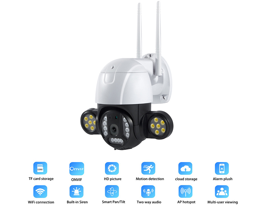 Cameră Supraveghere PTZ Wireless V380 Plus cu Viziune Nocturnă Color [10]
