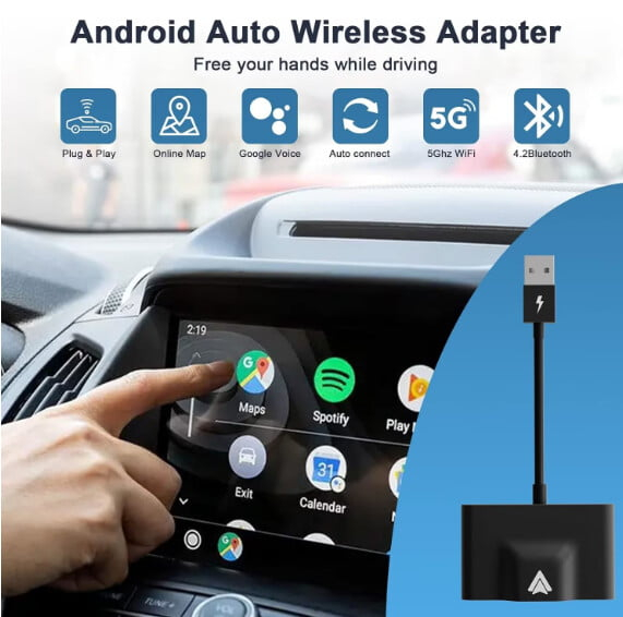 Adaptor Wireless Android Auto VALVIRTALEX® – Conectivitate Rapidă, Plug & Play, Compatibil Android 11+ [4]