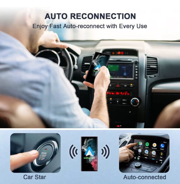 Adaptor Wireless Android Auto VALVIRTALEX® – Conectivitate Rapidă, Plug & Play, Compatibil Android 11+ [2]