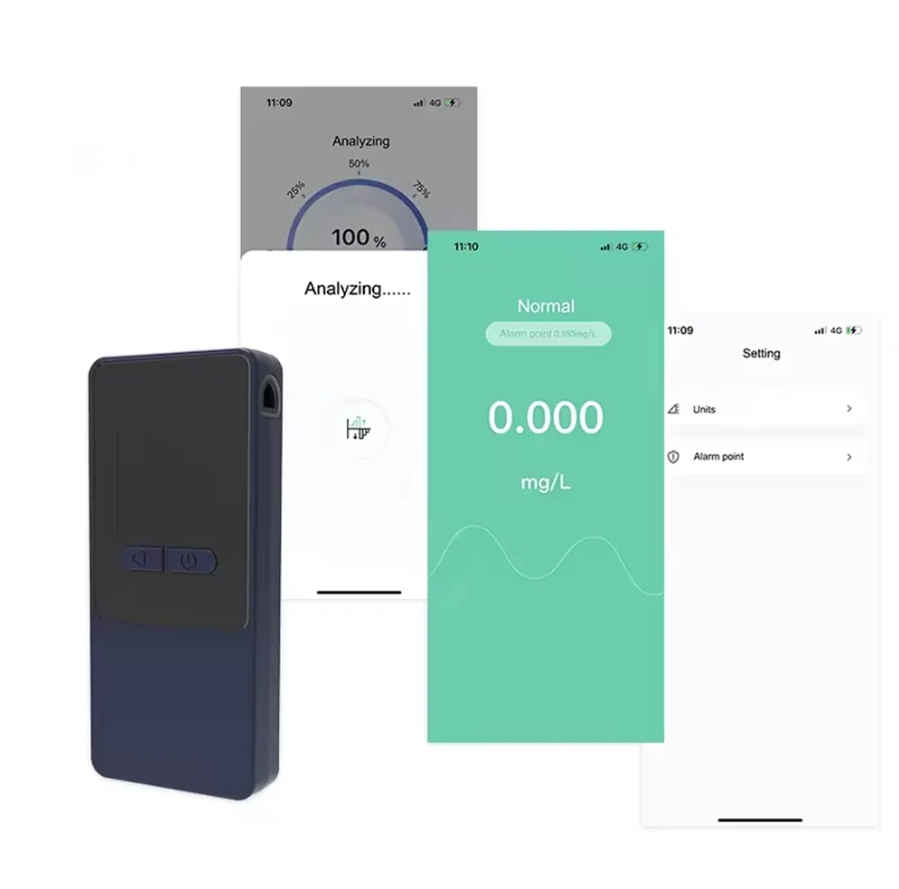 Alcohol Tester AT808 Fuel Cell Bluetooth – alcooltester profesional cu aplicație AlcoCHECK [2]