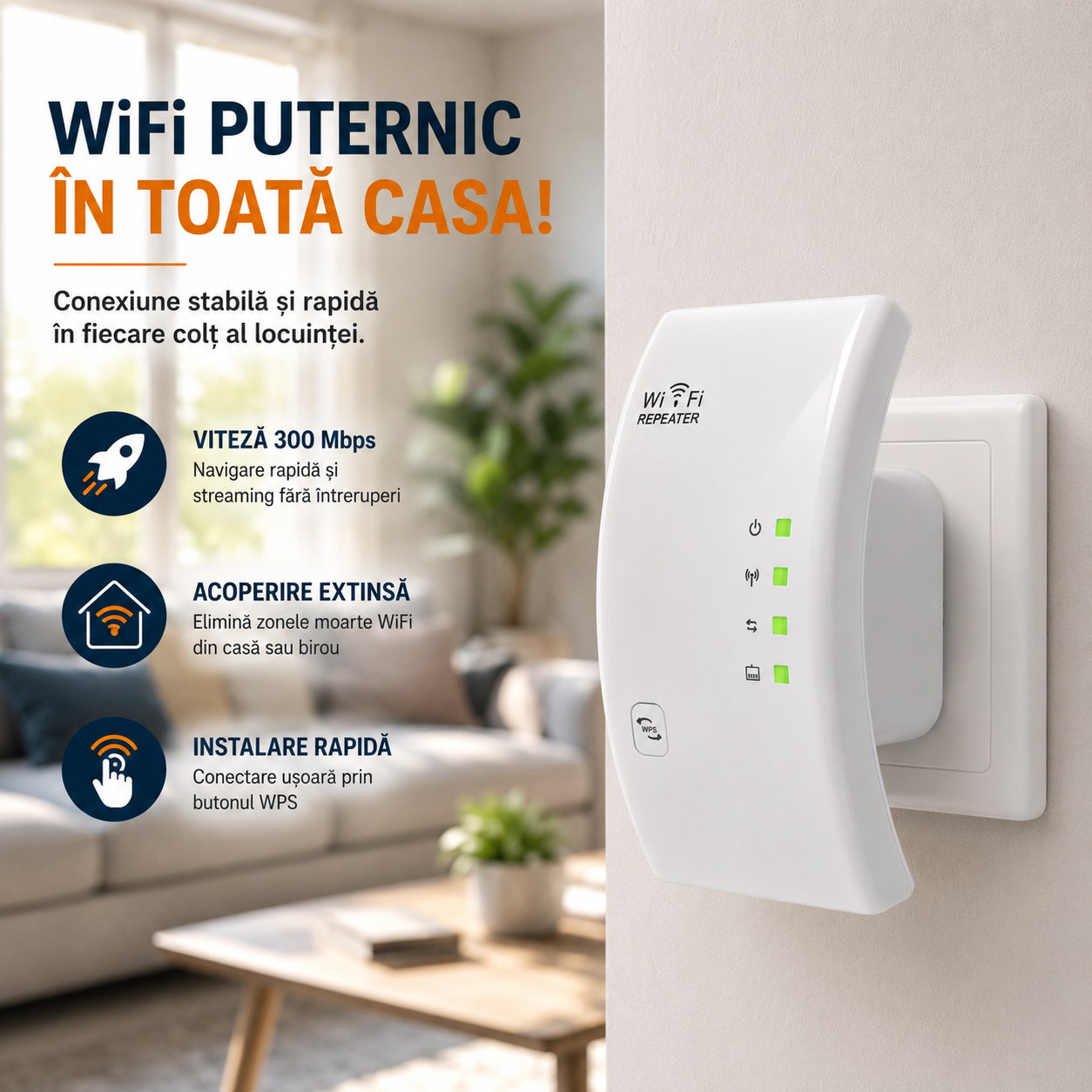 Amplificator semnal WiFi Higi U3 cu antene interne [6]
