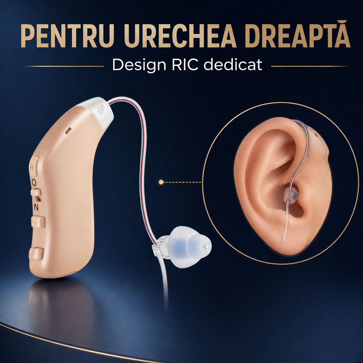 Aparat auditiv G28D-R RIC reîncărcabil pentru urechea dreaptă [2]