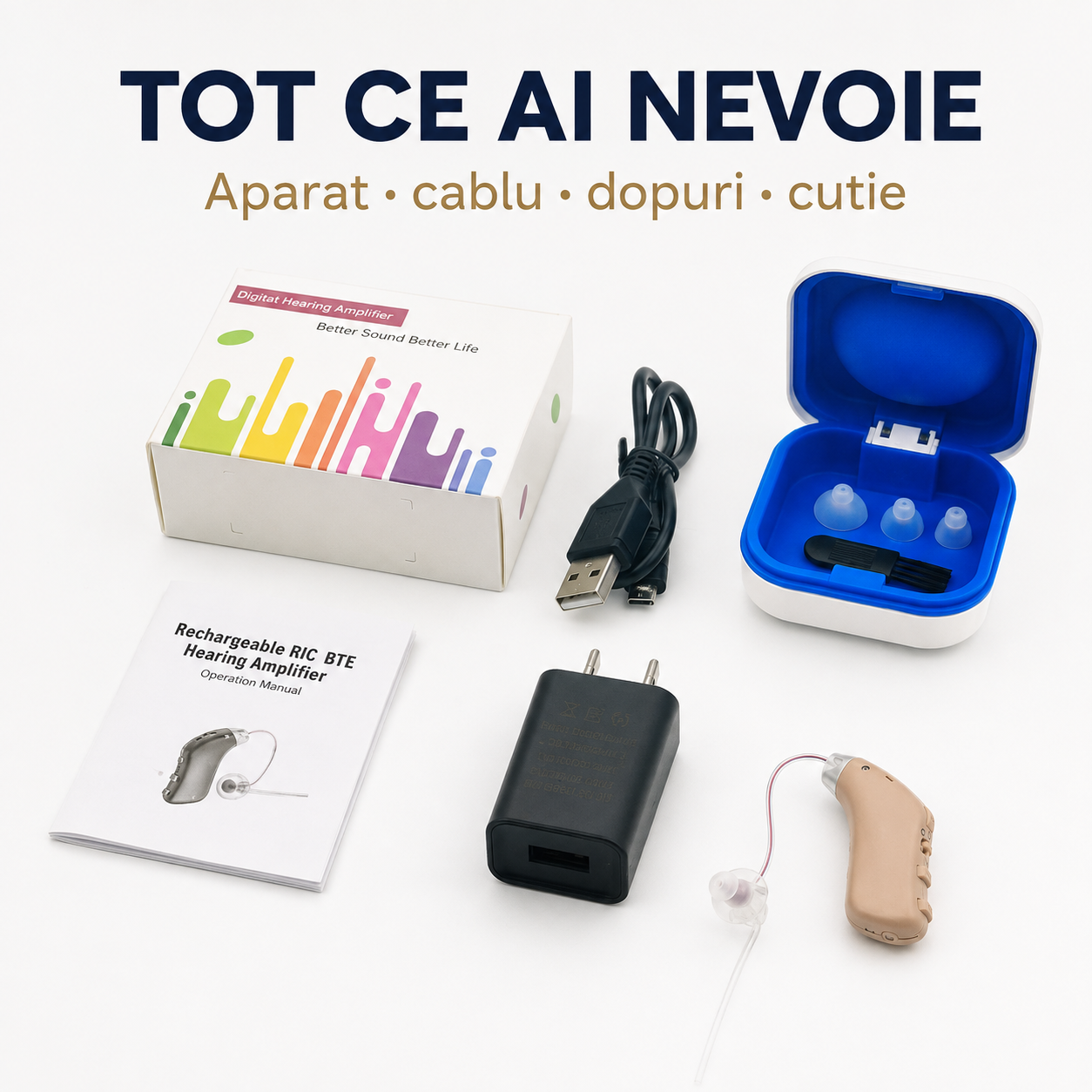 Aparat auditiv digital reîncărcabil G28D-L RIC pentru urechea stângă [10]