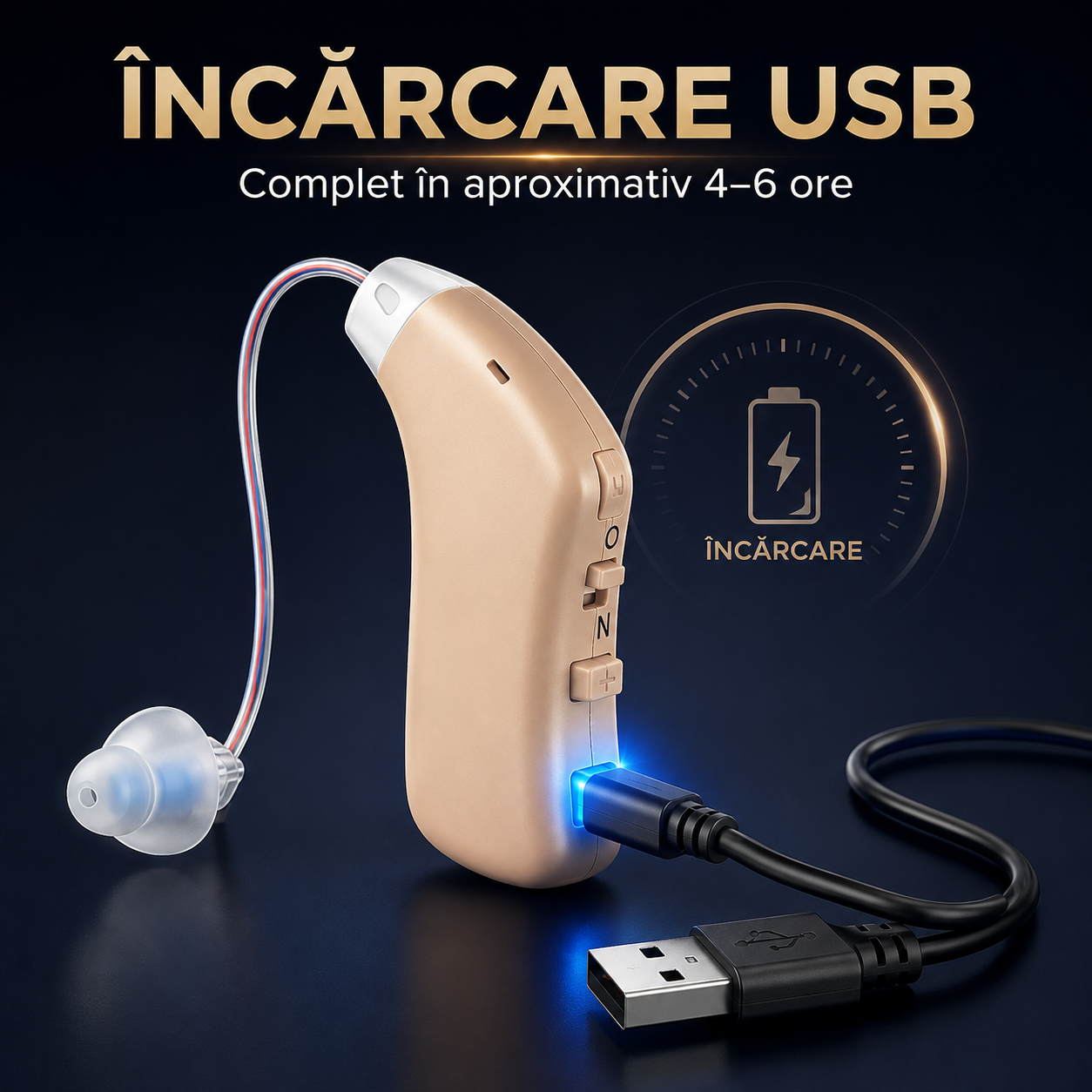 Aparat auditiv digital reîncărcabil G28D-L RIC pentru urechea stângă [5]