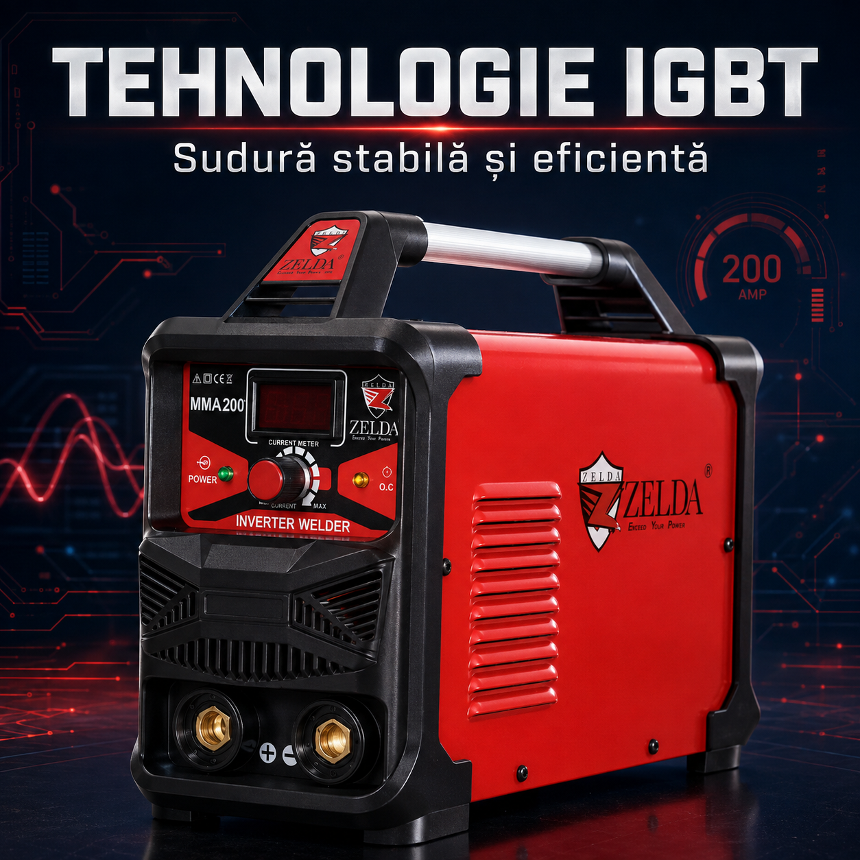 Aparat de sudură invertor Zelda MMA-200, 160A, IGBT [2]