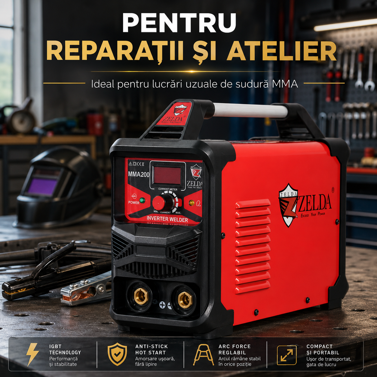 Aparat de sudură invertor Zelda MMA-200, 160A, IGBT [8]
