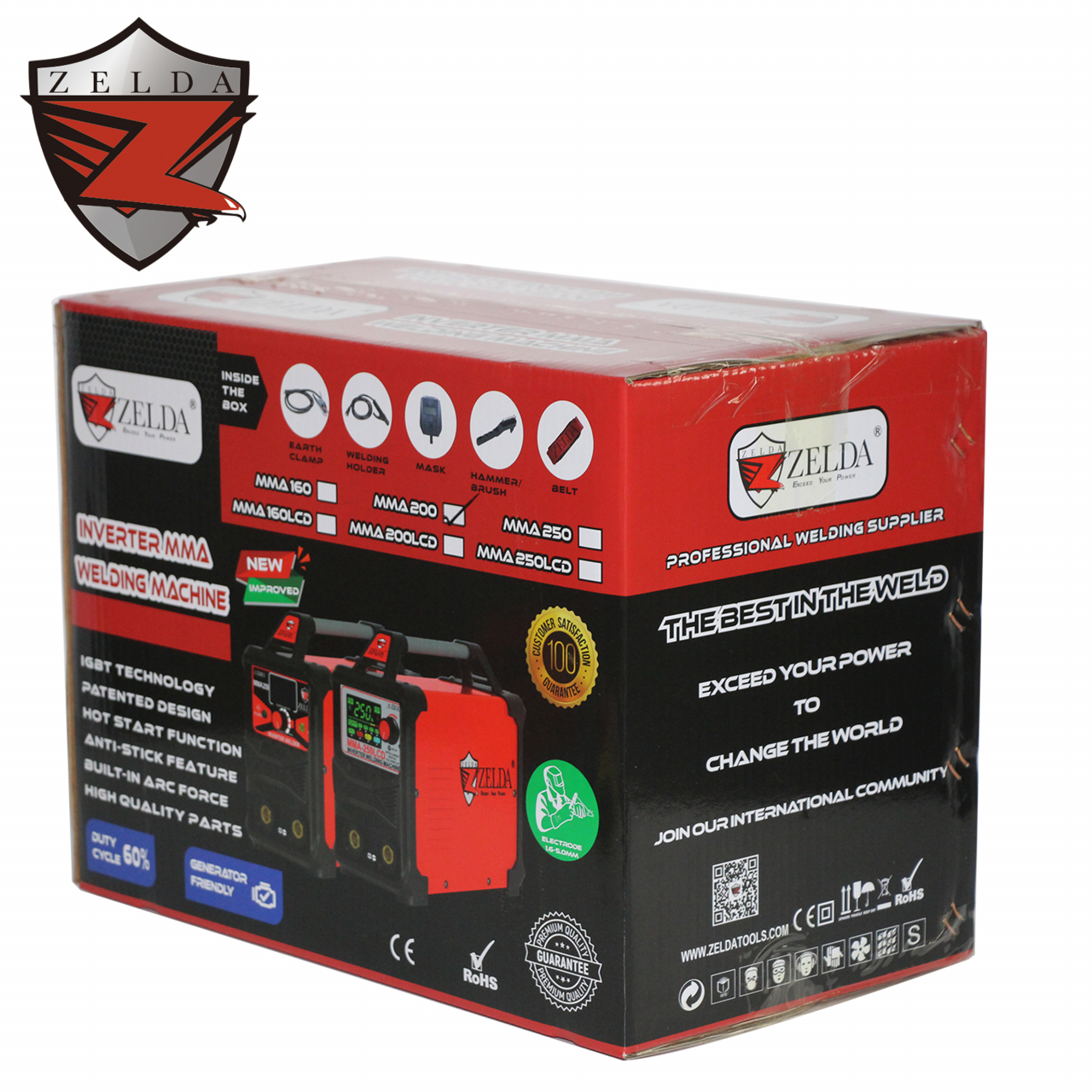 Aparat de sudură invertor Zelda MMA-200, 200A, IGBT, portabil [2]