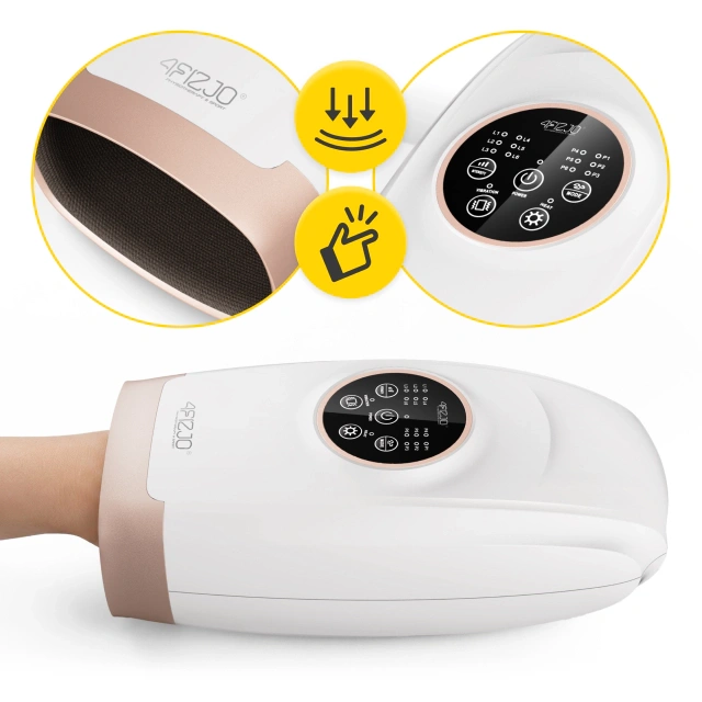 Aparat electric de masaj pentru mâini, alb cu accente aurii [3]