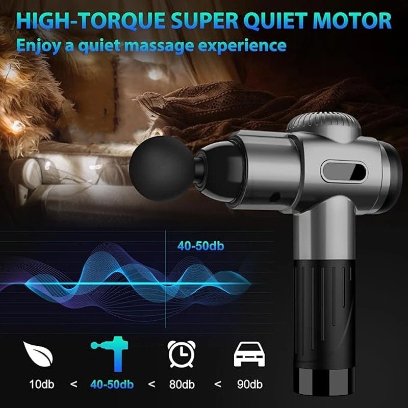 Aparat Masaj Muscular Tip Pistol cu 10 Capete si 7 Trepte Viteza [4]