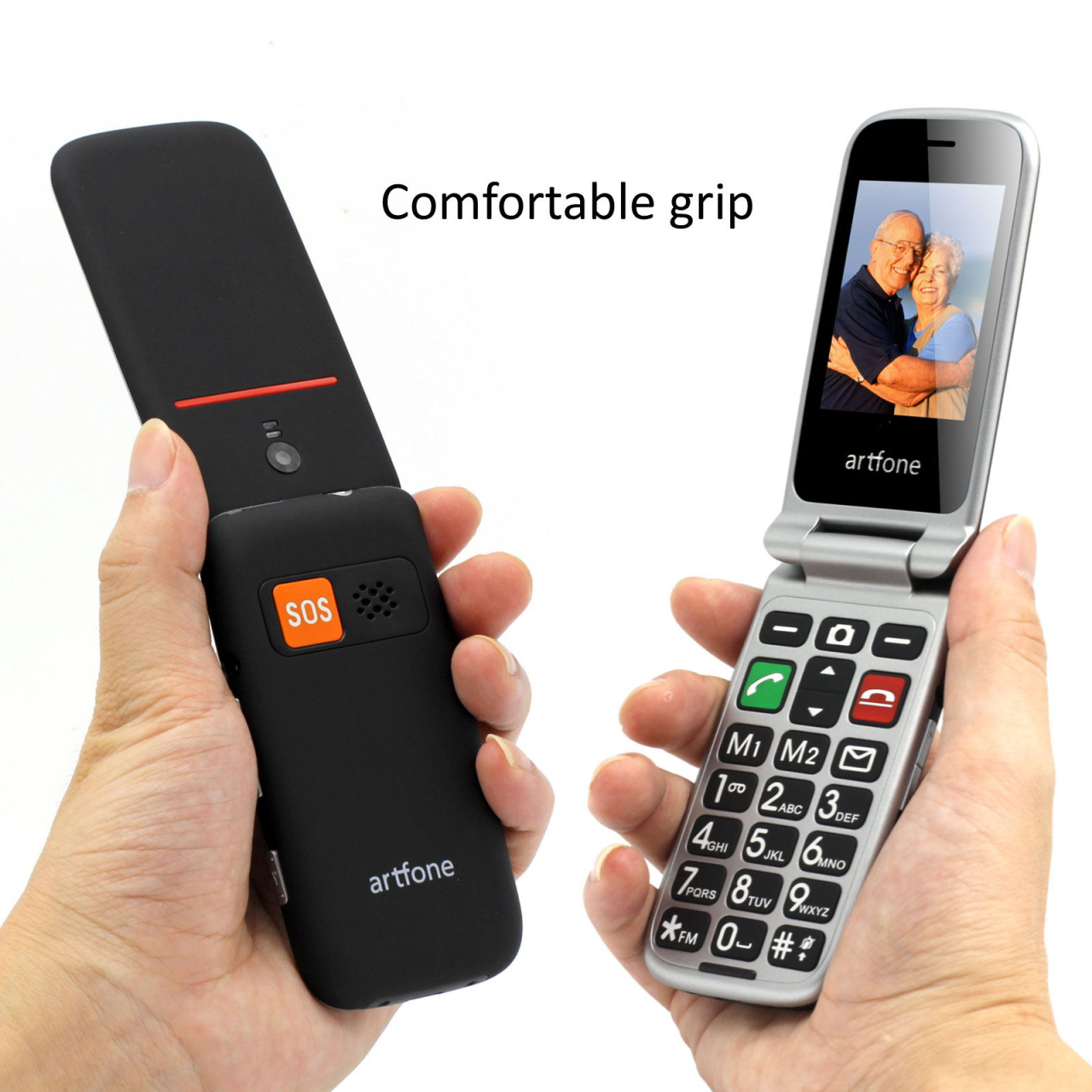 Telefon Artfone CF241A cu clapetă, taste mari și buton SOS pentru seniori [5]