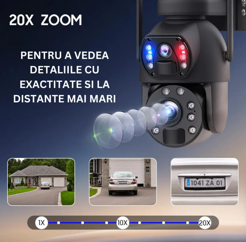 Cameră Supraveghere Solară 4G Valvirtalex cu Zoom 20X și Vedere Nocturnă [3]