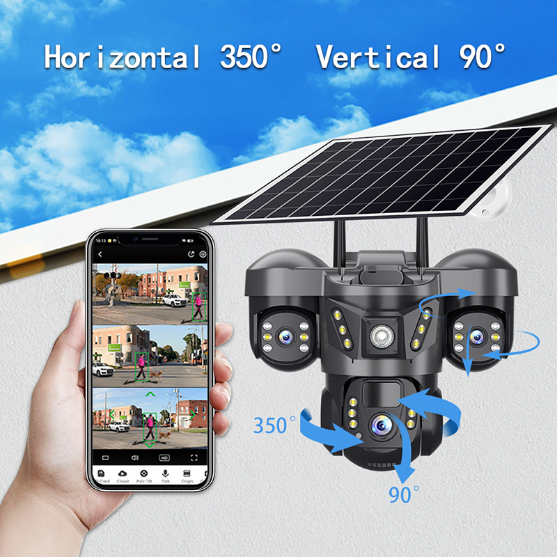 Camera supraveghere 4G solara V380 Solar 3P6C 4G PTZ exterior [11]