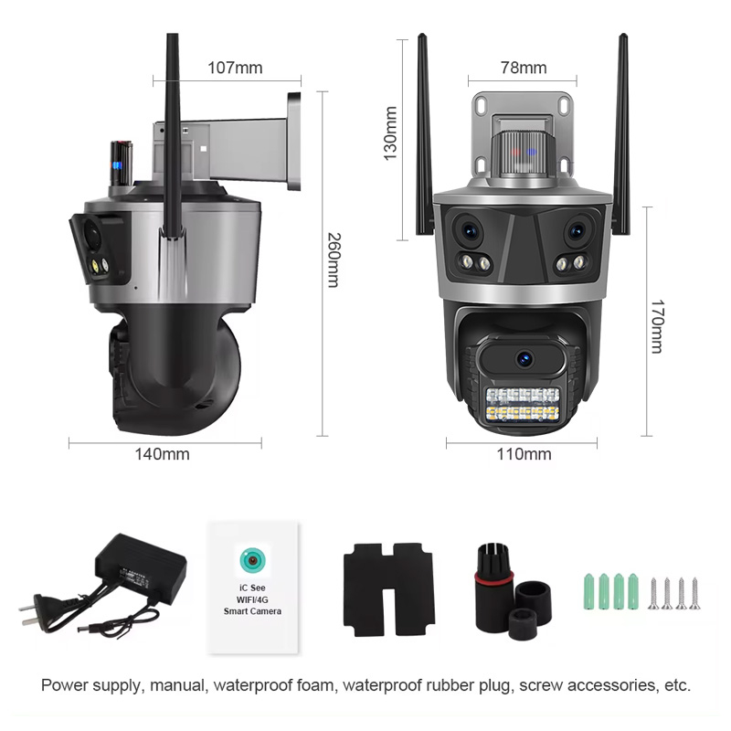 Cameră Supraveghere WiFi VALVIRTALEX ICC-3LENS-BJQ 3MP [6]