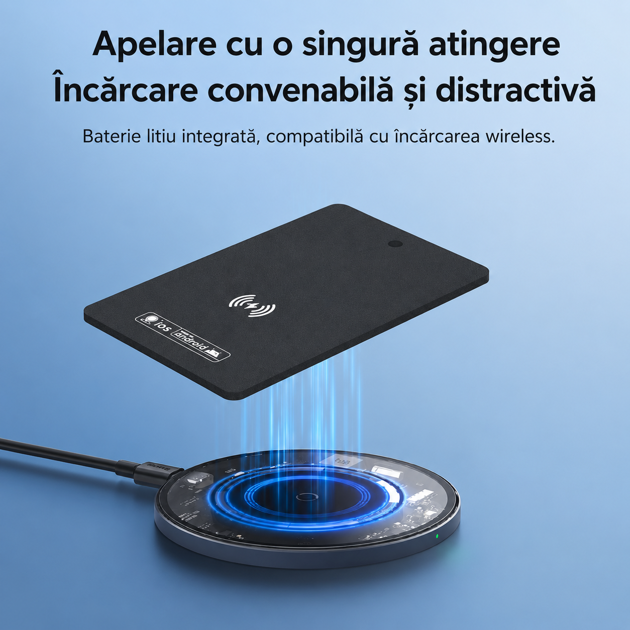 Card tracker anti-pierdere portofel, IP68, compatibil iOS sau Android [5]