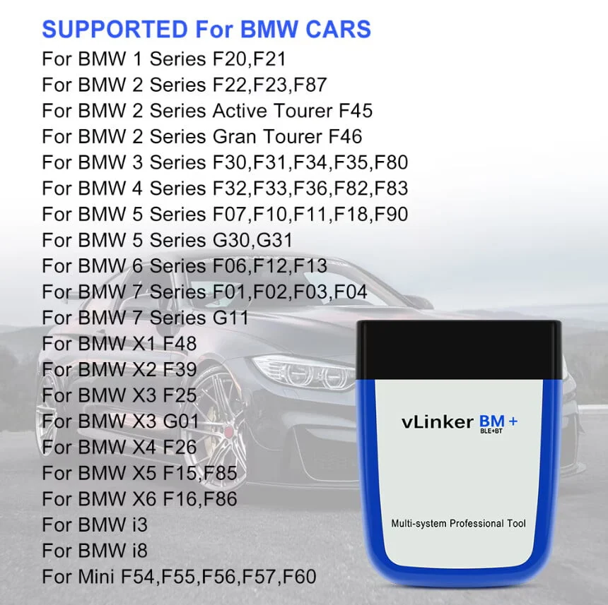 Diagnoza BMW Vgate VLinker BM WiFi BimmerCode OBD2 Coding [7]