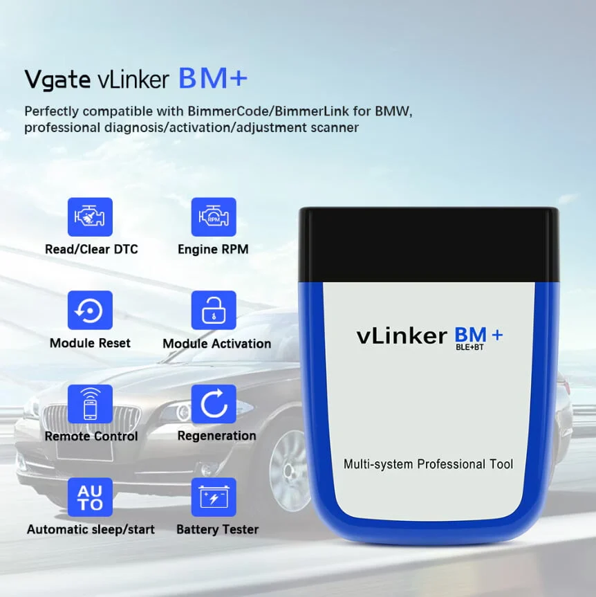 Diagnoza BMW Vgate VLinker BM WiFi BimmerCode OBD2 Coding [4]