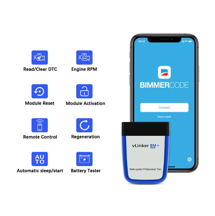 Diagnoza BMW Vgate VLinker BM WiFi BimmerCode OBD2 Coding [5]
