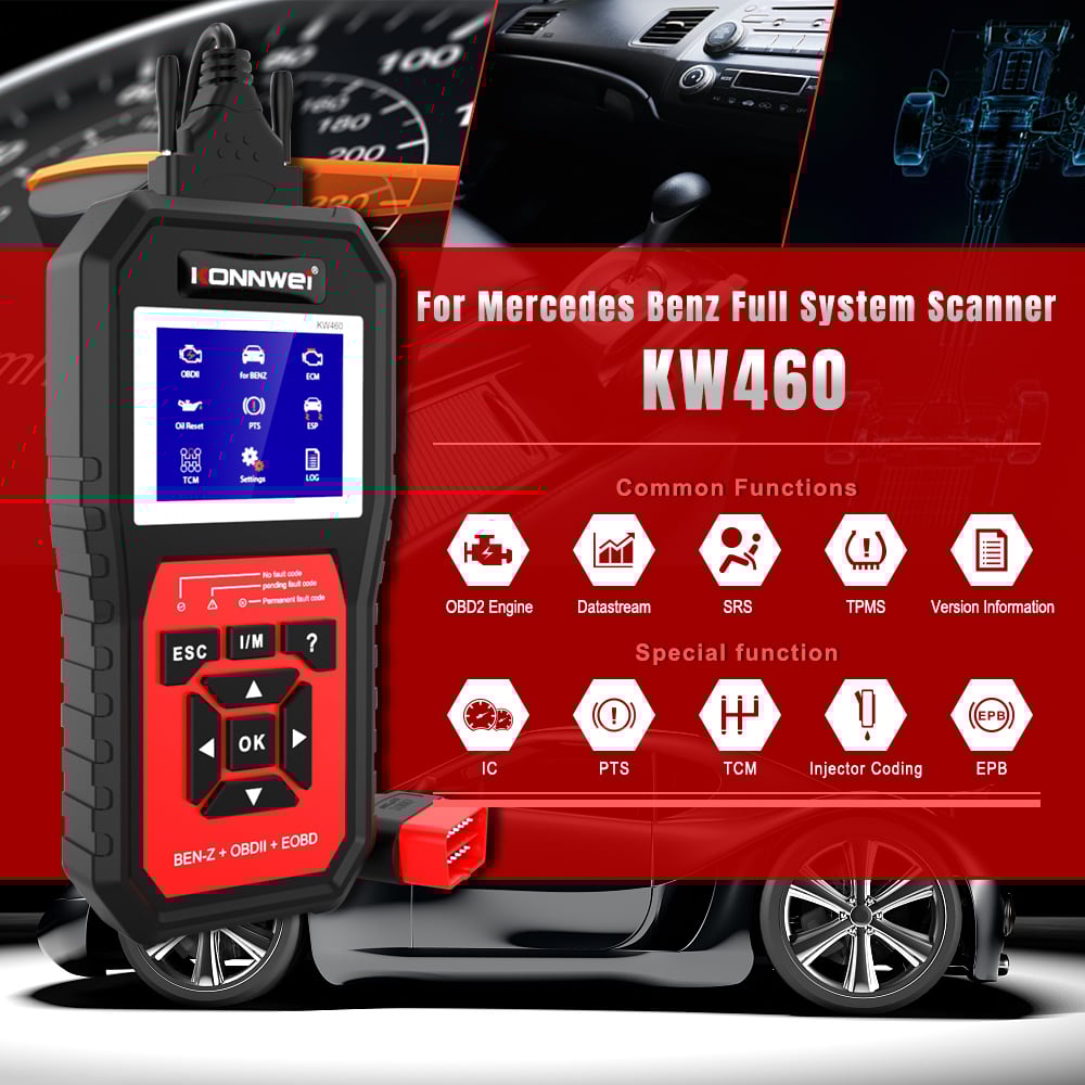 Tester Auto KONNWEI KW460 – Diagnoză Profesională Mercedes-Benz și OBD2 | VALVIRTALEX® [5]