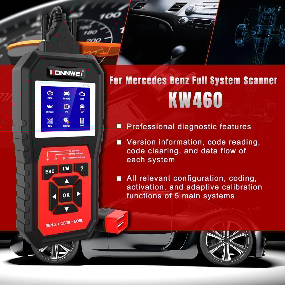 Tester Auto KONNWEI KW460 – Diagnoză Profesională Mercedes-Benz și OBD2 | VALVIRTALEX® [6]