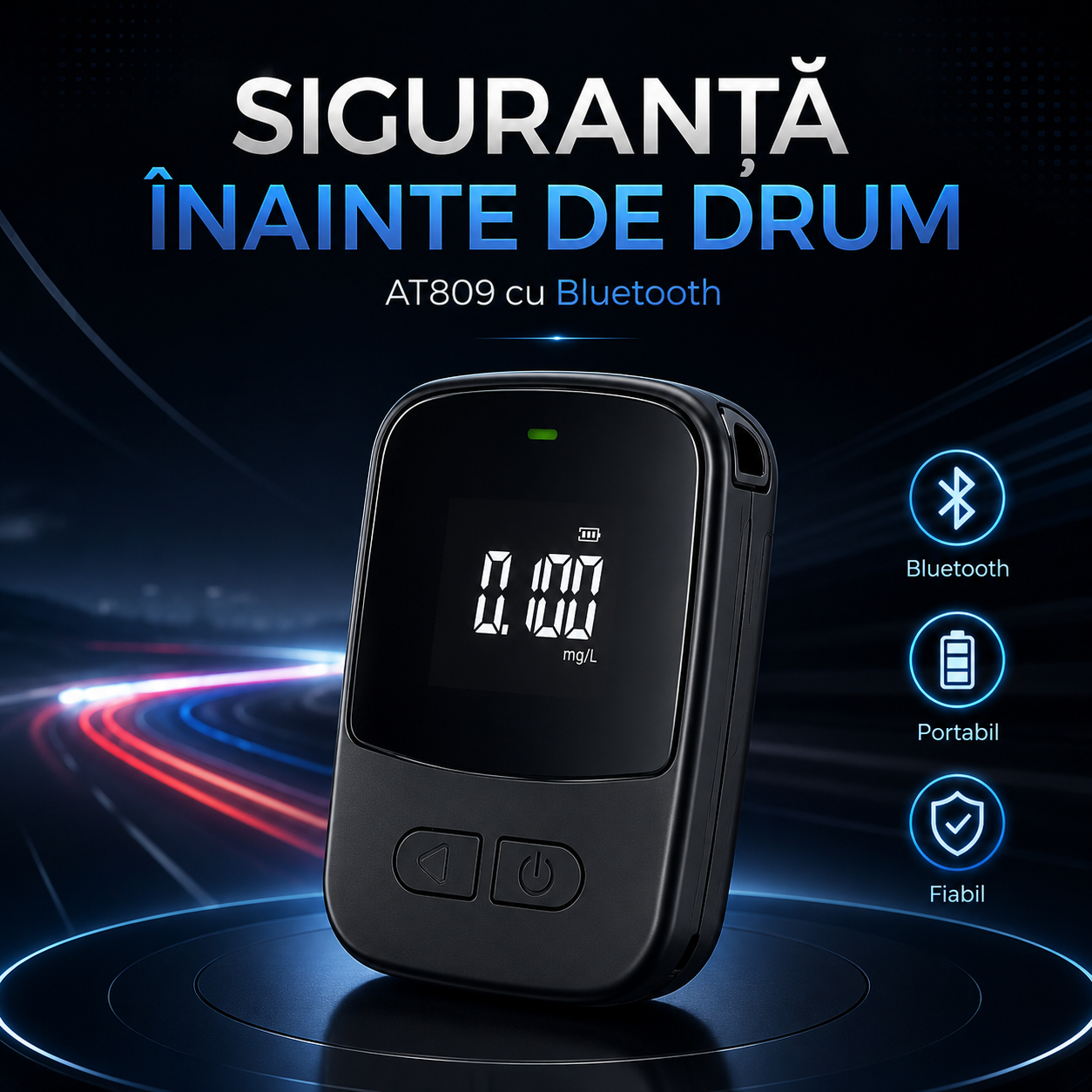 Etilotest digital AT809 Hanwei cu senzor Fuel Cell și Bluetooth [10]