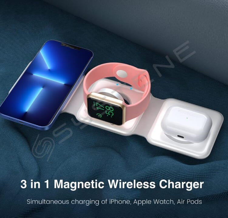 Încărcător Wireless Pliabil 3 în 1 VALVIRTALEX® pentru iPhone, Apple Watch și AirPods – Negru [7]