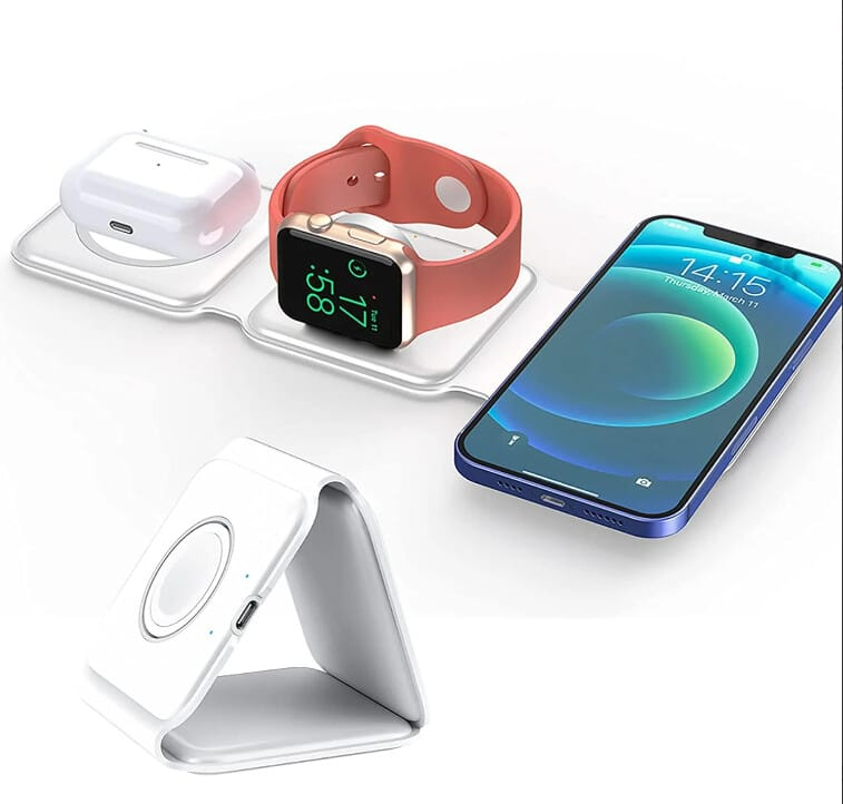 Încărcător Wireless Pliabil 3 în 1 VALVIRTALEX® pentru iPhone, Apple Watch și AirPods – Negru [3]