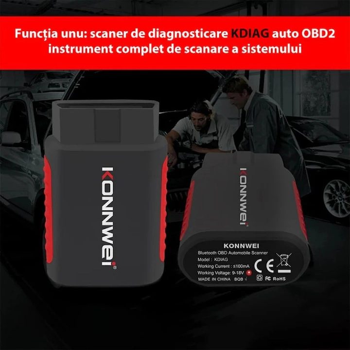 Interfata diagnoza auto KONNWEI KDIAG OBD2 Bluetooth [4]