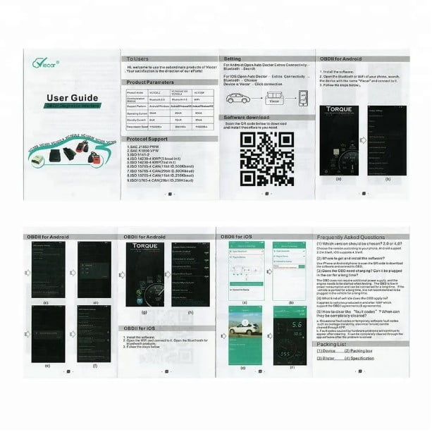 Interfață Diagnoză Auto Viecar VALVIRTALEX® Bluetooth OBD2 – iOS & Android [3]