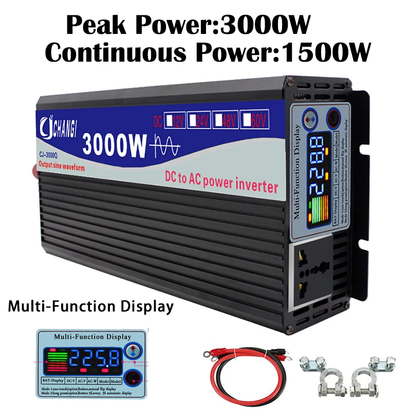 Invertor CHANGI 12V sinus pur, 1500W continuu și 3000W vârf [7]