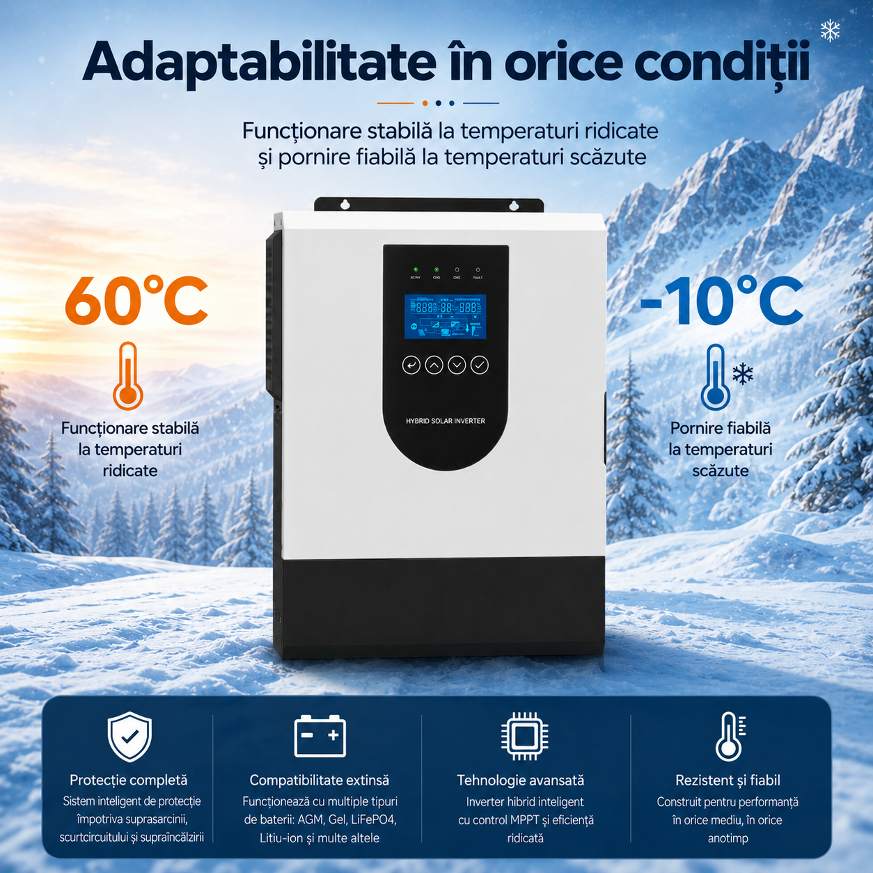 Invertor solar hibrid Belttt SYP5.5KW-24V cu regulator MPPT 160A și afișaj LCD [6]